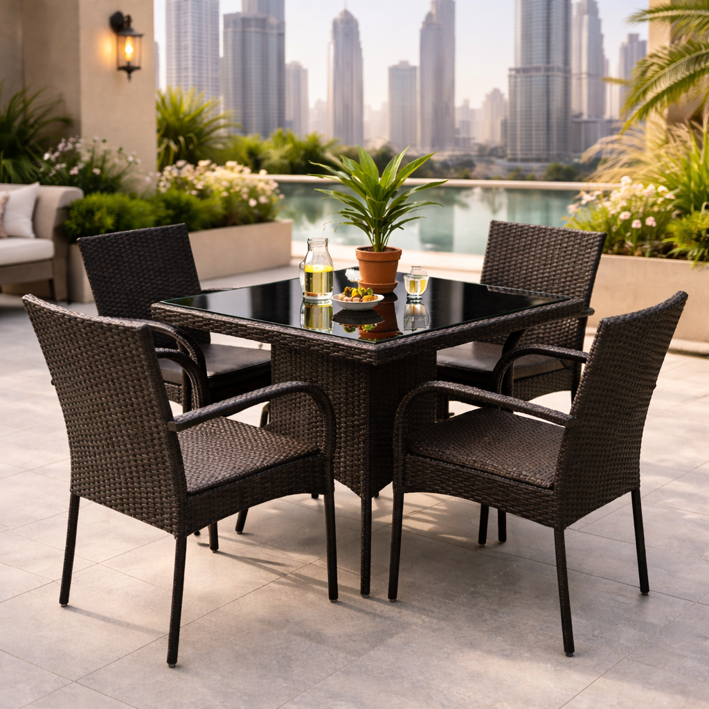 Hayate Capri Square Outdoor Dining Set (4-Seater)