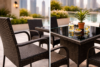 Hayate Capri Square Outdoor Dining Set (4-Seater)