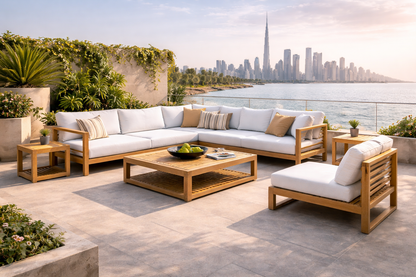 Hayate Horizon Teak Modular Outdoor Lounge