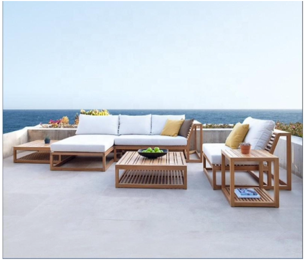 Hayate Horizon Teak Modular Outdoor Lounge