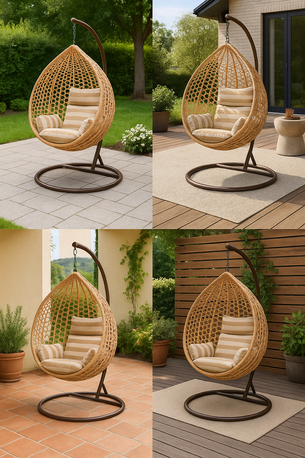 Hayate Palm Dune Luxury Hanging Egg Chair