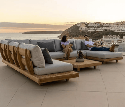 Hayate Cala Teak Modular Outdoor Lounge Set | Luxury Outdoor Furniture | HAYATE