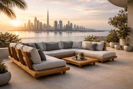 Hayate Cala Teak Modular Outdoor Lounge Set | Luxury Outdoor Furniture | HAYATE