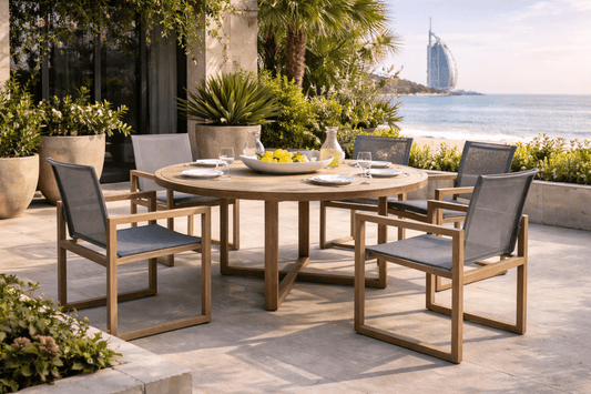 Hayate Meridian Teak Outdoor Dining | Luxury Outdoor Furniture | HAYATE