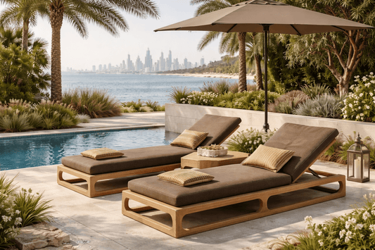 Hayate Solara Teak Sun Lounger Duo | Luxury Outdoor Furniture | HAYATE