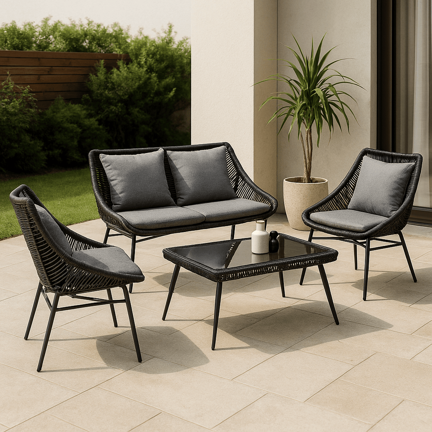 Hayate Sorrento Woven Dining Set | Luxury Outdoor Furniture | HAYATE