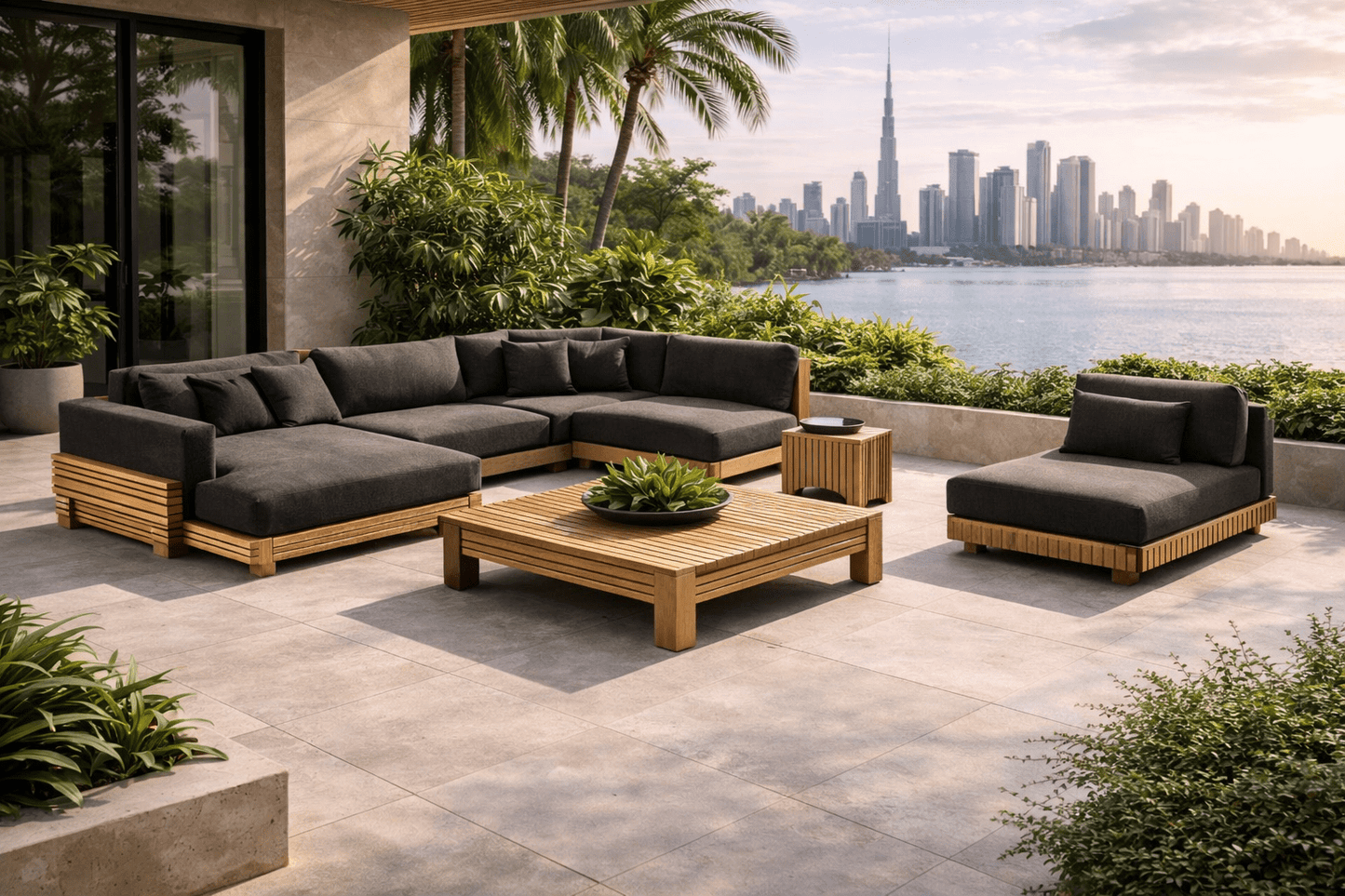 Hayate Strata Teak Modular Outdoor Lounge | Luxury Outdoor Furniture | HAYATE
