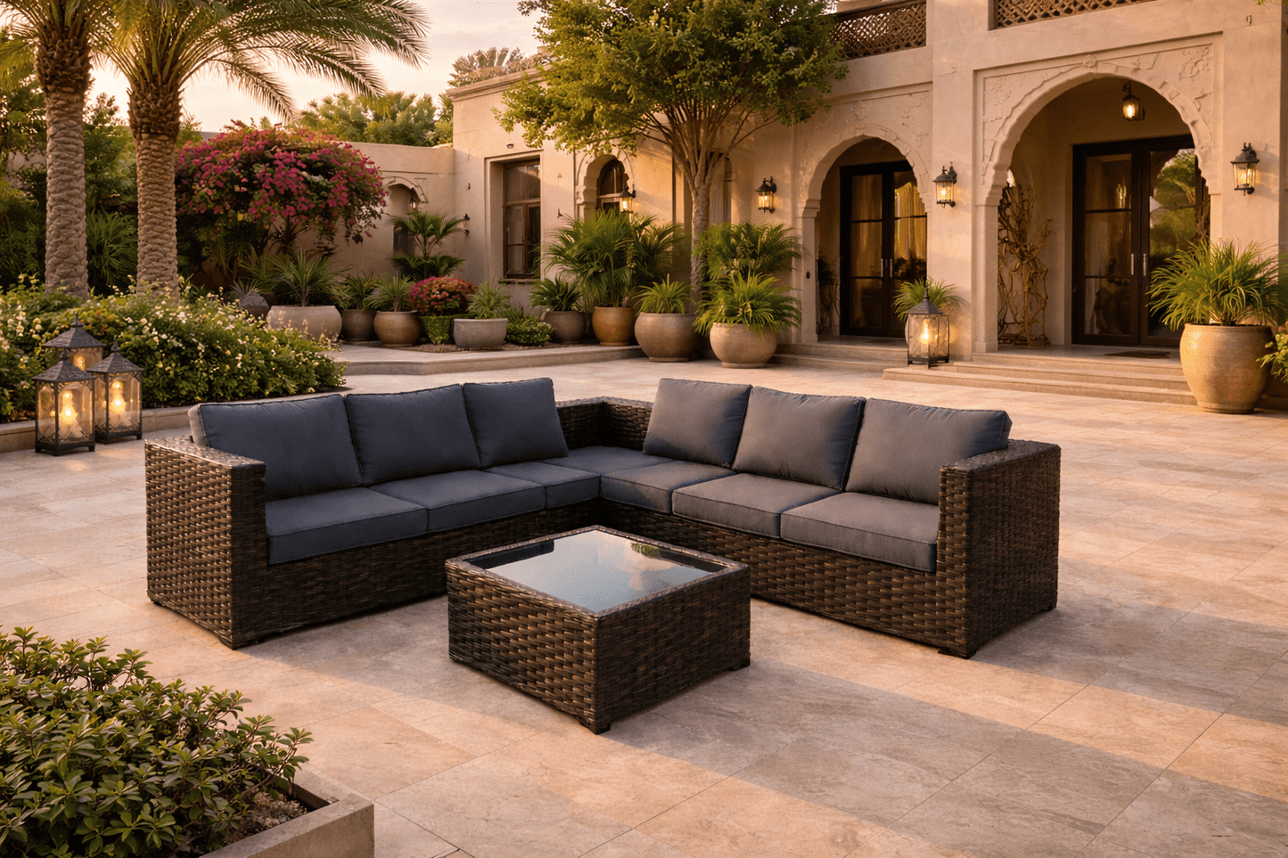 Hayate Verona L - Shape Outdoor Lounge Set | Luxury Outdoor Furniture | HAYATE