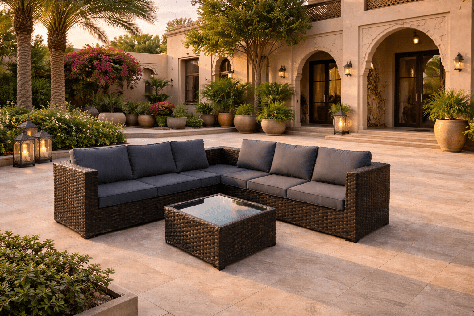 Hayate Verona L - Shape Outdoor Lounge Set | Luxury Outdoor Furniture | HAYATE
