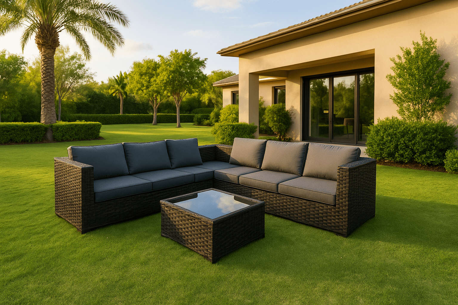 Hayate Verona L - Shape Outdoor Lounge Set | Luxury Outdoor Furniture | HAYATE