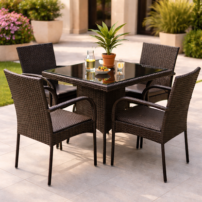 Hayate Capri Square Outdoor Dining Set (4-Seater)